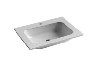 Раковина накладная мебельная Grace прямоугольная, с отверстием под смеситель, 610x457x137 мм, цвет белый - Gidratop.ru изображение