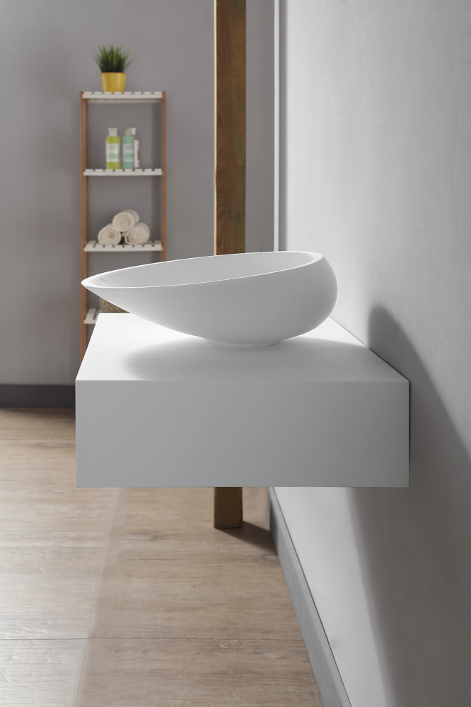 Тумба под раковину ABBER Stein AS1612 подвесная, белая матовая - Gidratop.ru изображение