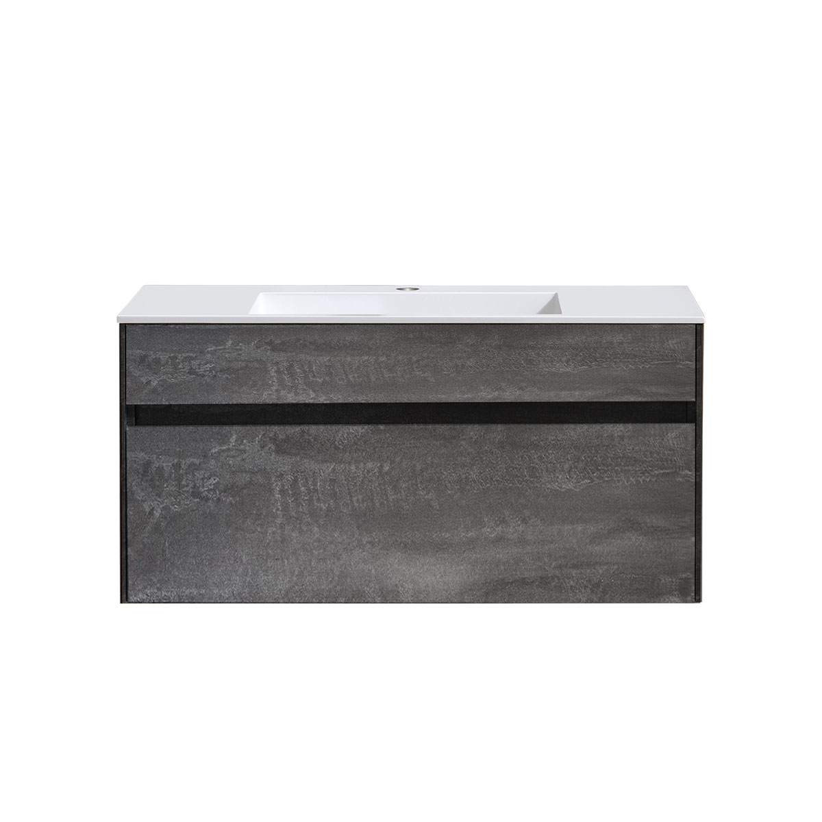 База под раковину Chiara 1000 подвесная, 1 выкатной ящик soft-close, G.Stone - Gidratop.ru изображение