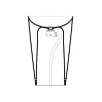 Catalano Сифон для отдельностоящей раковины,слив в пол, дон,клапан в комплекте, цвет белый глянцевый