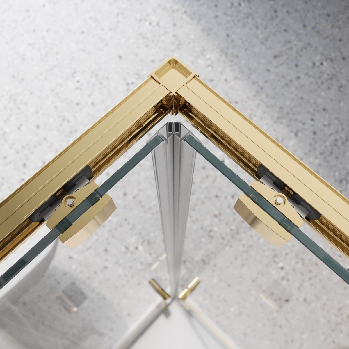Душевой уголок BelBagno LUCE-A-2-100-C-ORO - Gidratop.ru изображение