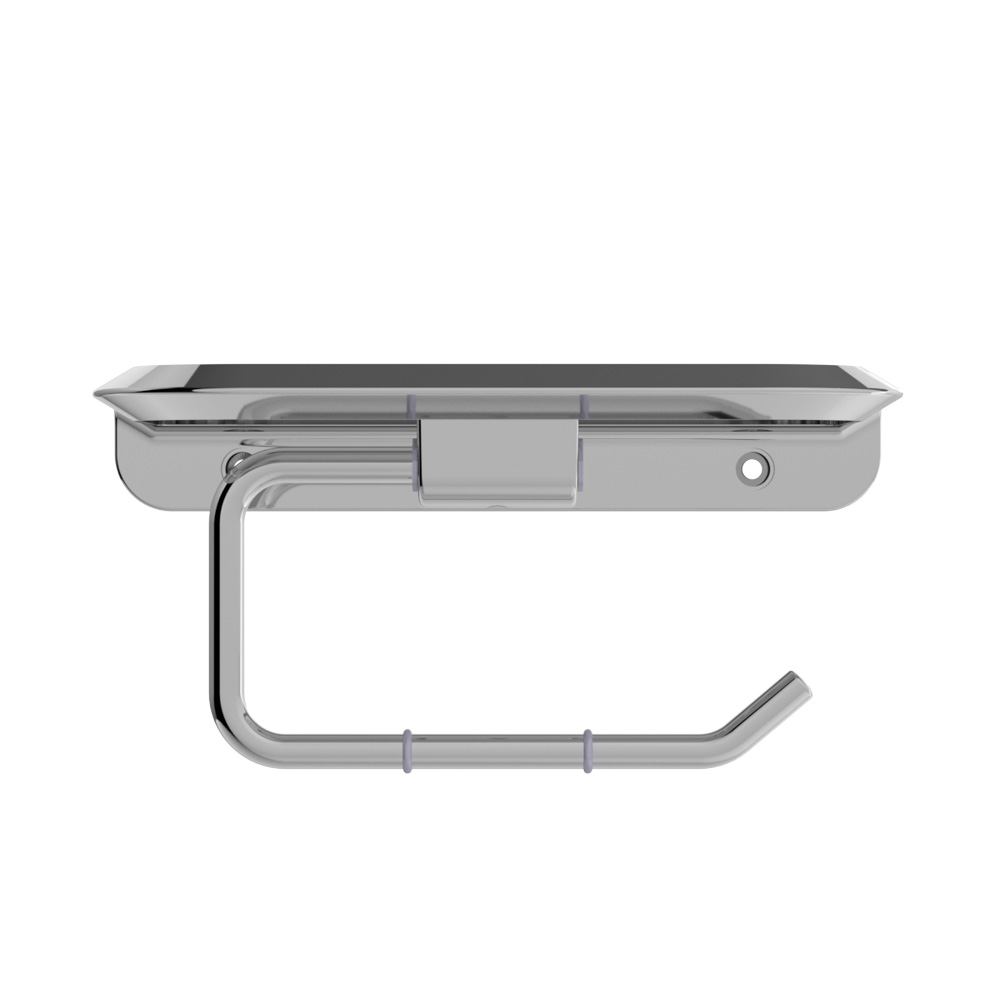 LINER-PHM-01 Держатель для туалетной бумаги с полочкой, исполнение хром - Gidratop.ru изображение