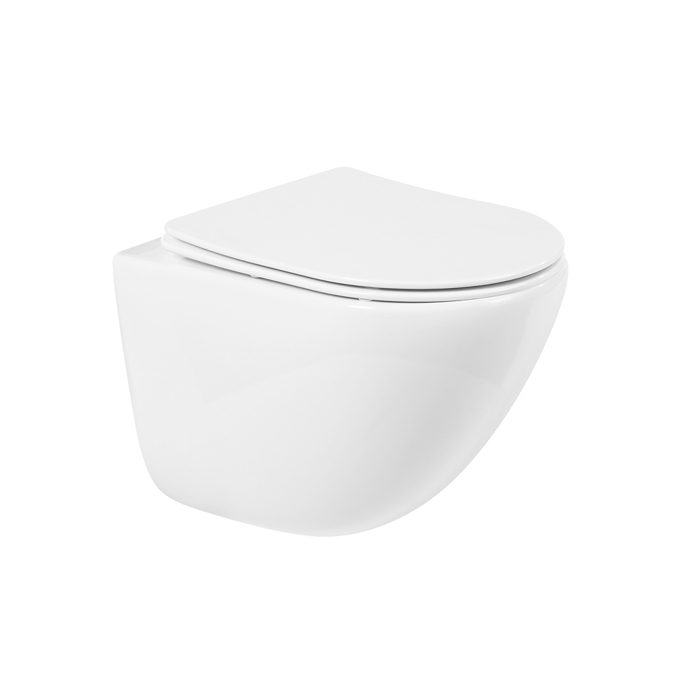 Комплект 4 в 1 Унитаз подвесной BelBagno AMANDA BB051CHR с сиденьем BB051SC + Система инсталляции для унитазов BelBagno BB002-80 с кнопкой смыва BB014-SR-BIANCO - Gidratop.ru изображение