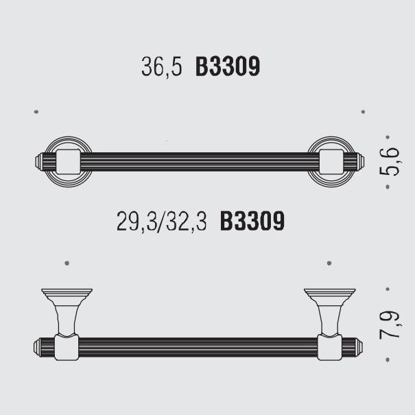 Colombo Hermitag Полотенцедержатель 36.5 см, цвет: хром - Gidratop.ru изображение