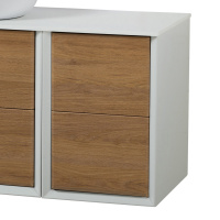 BELLAGIO Шкафчик подвесной совместимый с базой под раковину 54719 Rovere tabacco  35x46x48 - Gidratop.ru изображение