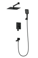 Душевая система встраиваемая WONZON & WOGHAND EDGE, Черный матовый (WW-88939003-MB) - Gidratop.ru изображение