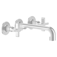 GESSI INCISO встраиваемый смеситель для раковины на 3 отверстия с изливом 210-190мм (внешние части), цвет: хром - Gidratop.ru изображение