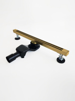 Душевой трап 60 см WONZON & WOGHAND, Брашированное золото (WW-65406T-BG) - Gidratop.ru изображение