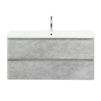 ALBANO-CER База под керамическую раковину  подвесная с двумя выкатными ящиками, Rovere Vintage Bianco, 1020x444x500, ALBANO-CER-1050-2C-SO-RVB - Gidratop.ru изображение