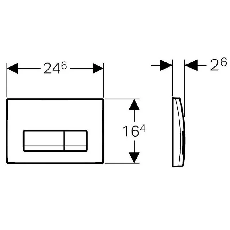 Клавиша смыва Geberit Delta 115.119.21.1 50, хром глянцевый - Gidratop.ru изображение