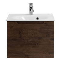 ETNA База под раковину подвесная с одним выкатным ящиком, Rovere Moro, 596x460x400, ETNA-600-1C-SO-RW-P - Gidratop.ru изображение