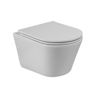 Унитаз подвесной безободковый с сиденьем CEZARES LINER CZR-3808-53-TH-TOR/SC