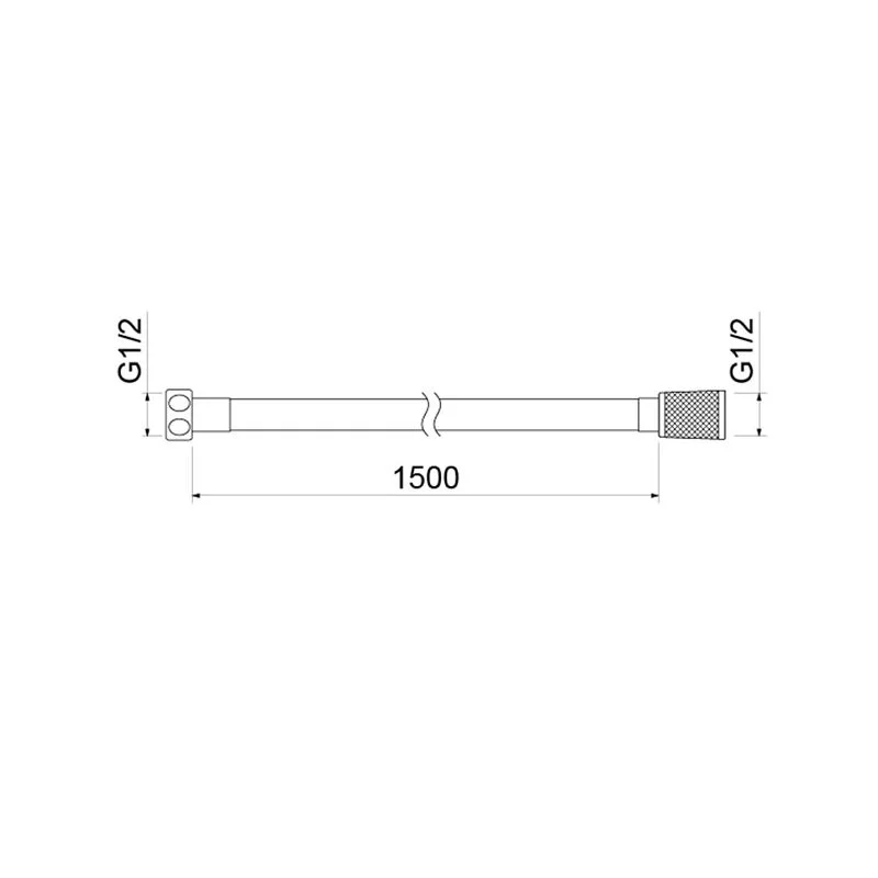 Шланг для душа Aquatek AQ2106MB, 150 см, пластик, цвет черный матовый - Gidratop.ru изображение