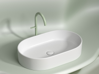 Умывальник чаша накладная овальная (цвет Белый Матовый) Element 608x385x122мм - Gidratop.ru изображение