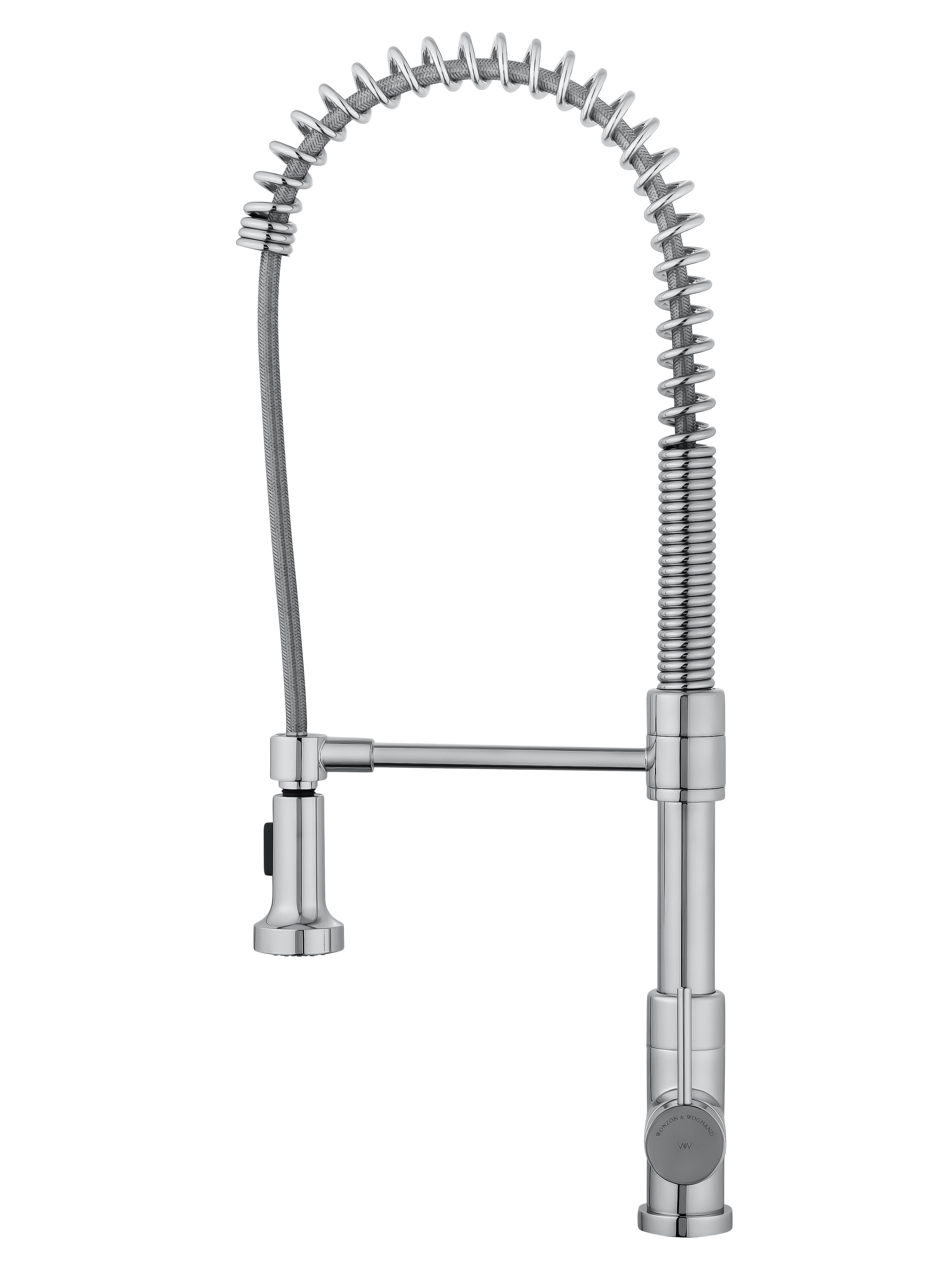 Смеситель для кухни высокий с выдвижным изливом WONZON & WOGHAND Хром (WW-422903-CR) - Gidratop.ru изображение