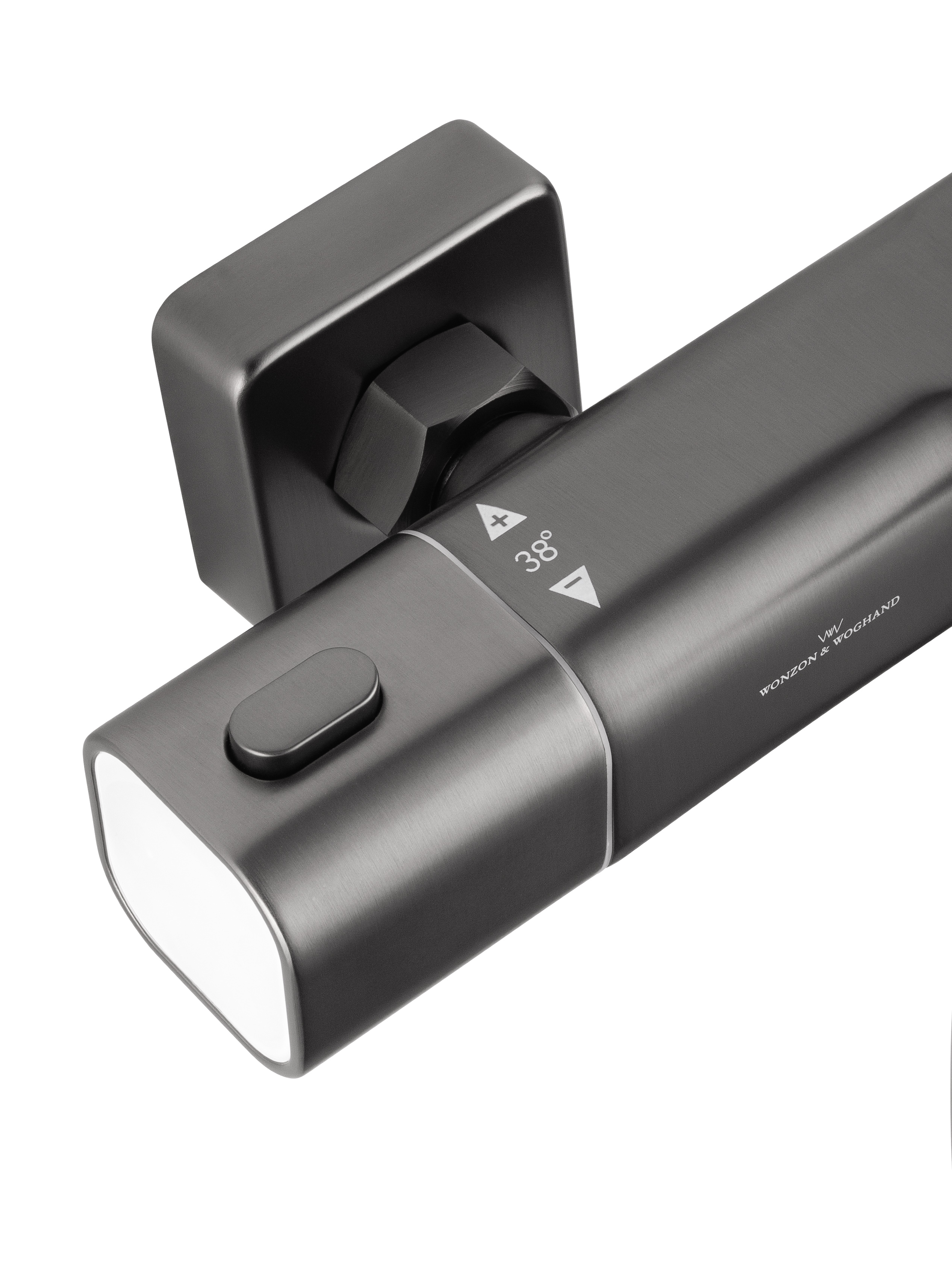 Смеситель для ванны с душевым гарнитуром и термостатом WONZON & WOGHAND SOLID, Темный графит (WW-C2011-A-BGG) - Gidratop.ru изображение