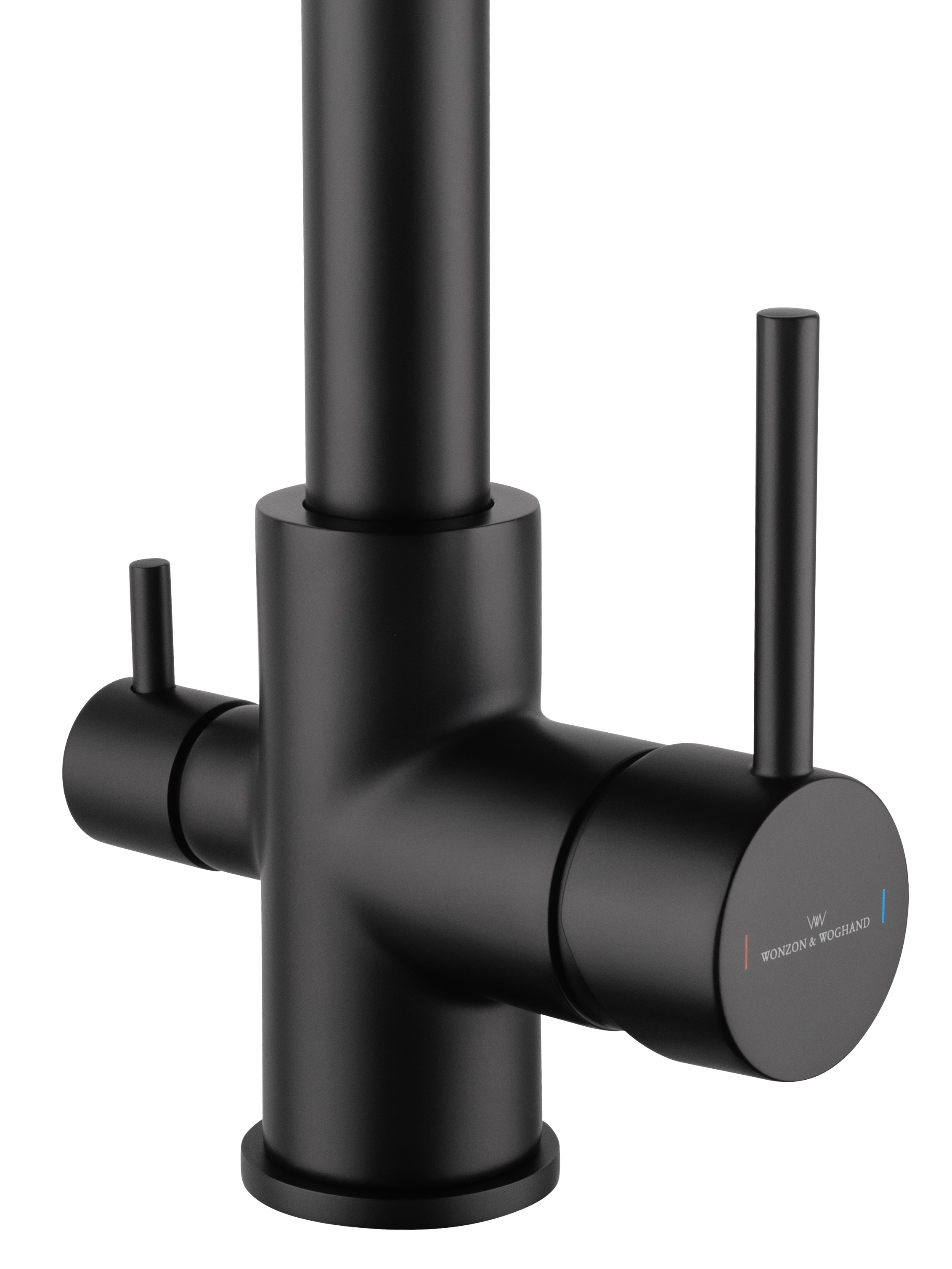 Смеситель для кухни c подключением фильтра WONZON & WOGHAND, Черный матовый (WW-88458005-MB) - Gidratop.ru изображение