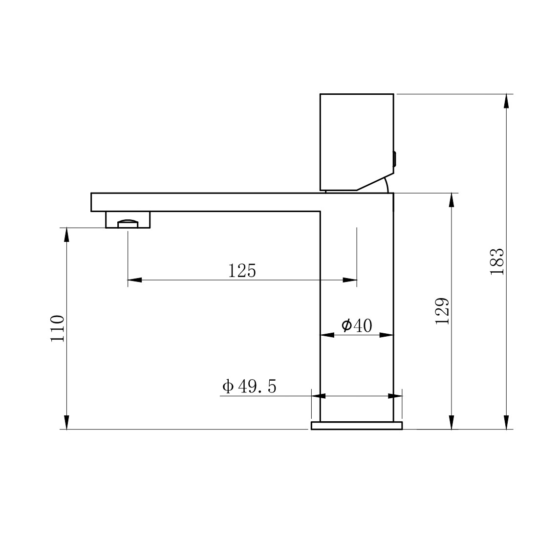 Смеситель для раковины WONZON & WOGHAND,  Брашированный никель (WW-101-BS) - Gidratop.ru изображение