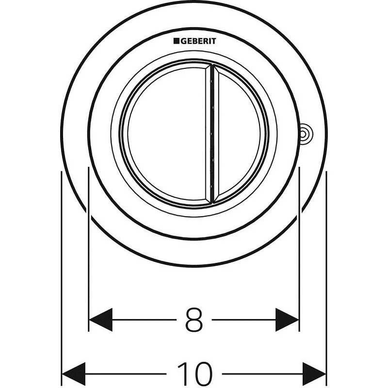Клавиша смыва Geberit Type 01 дистанционная, альпийский белый, 116.050.11.1 - Gidratop.ru изображение