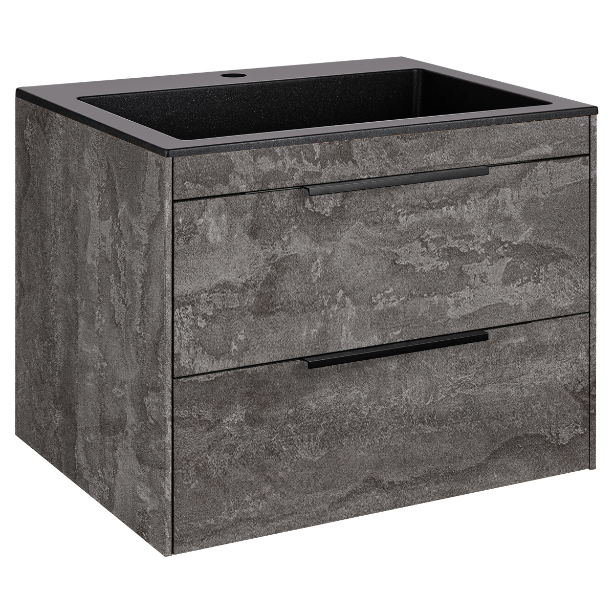 База под раковину Chiara 2D 600 подвесная, 2 выкатных ящика soft-close, G.Stone - Gidratop.ru изображение