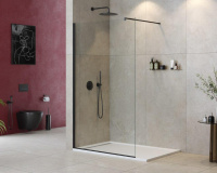 душевая перегородка CEZARES LIBERTA-L-1-105-120-C-NERO - Gidratop.ru изображение