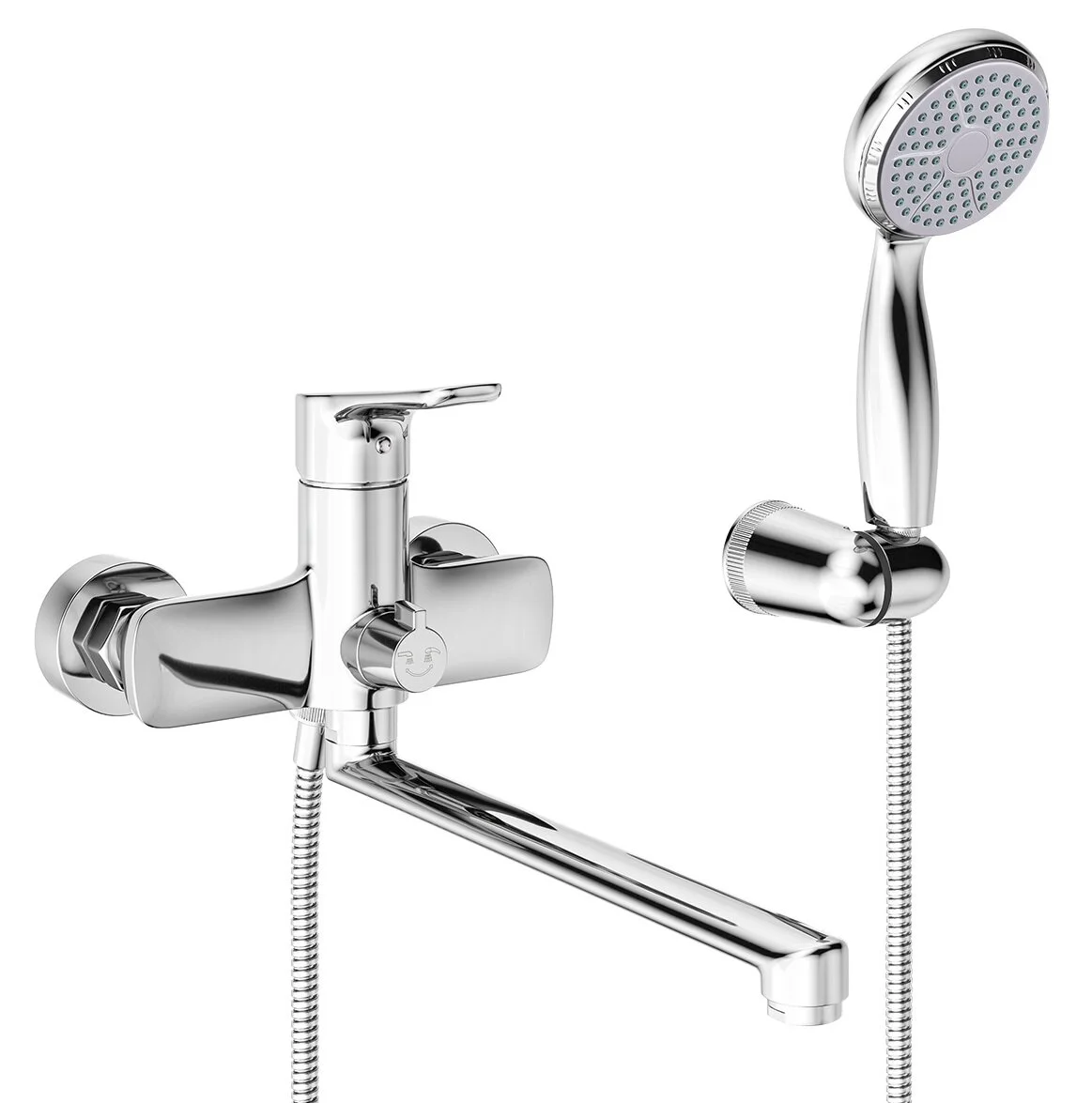 Смеситель Lemark Selena LM0851С, для ванны, с душевым гарнитуром, хром - Gidratop.ru изображение