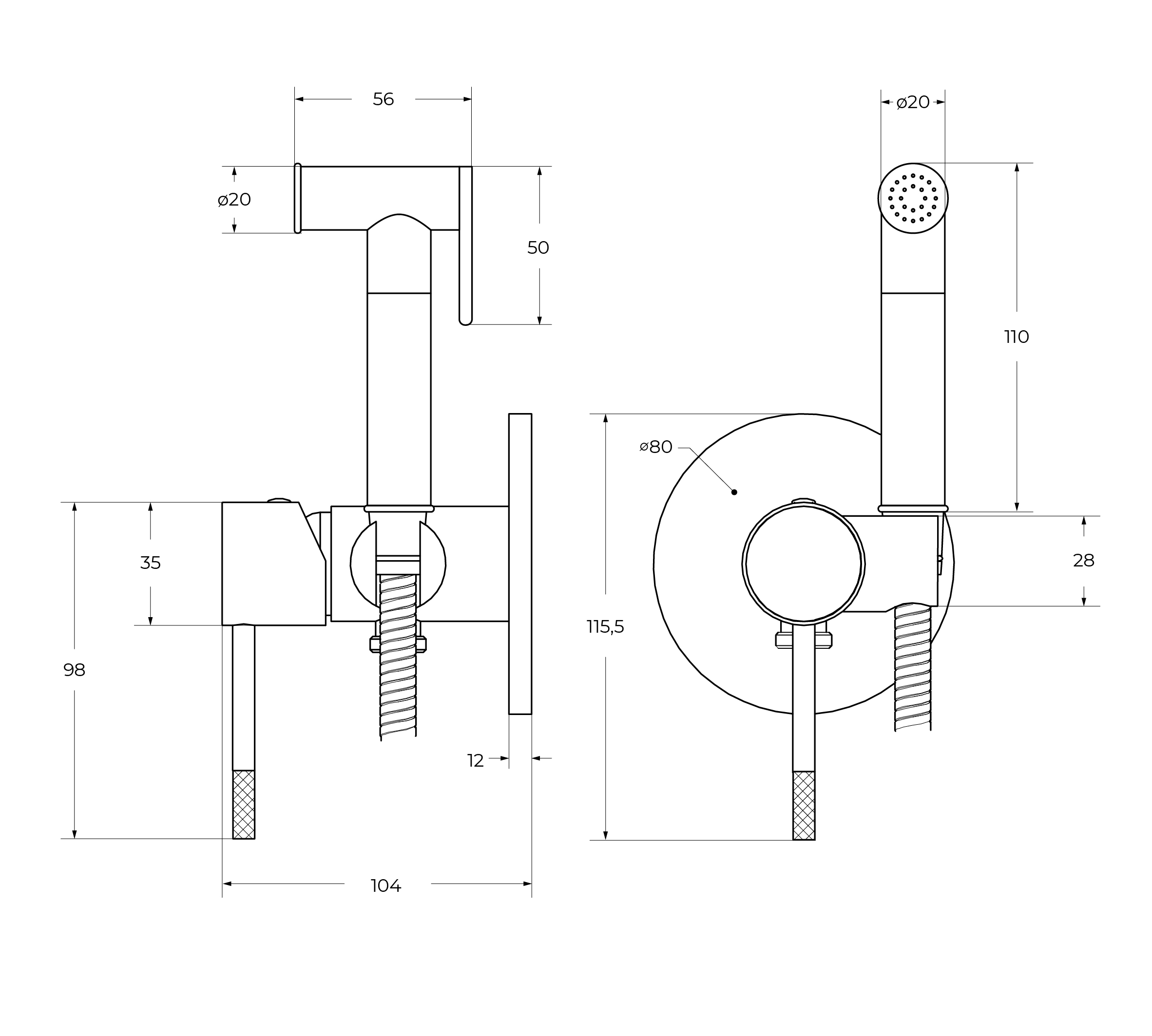 RELAX-DIF-01 Гигиенический душ со смесителем, хром - Gidratop.ru изображение