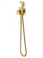 Смеситель с гигиеническим душем и термостатом встраиваемый WONZON & WOGHAND, Брашированное золото (WW-88829910-BG) - Gidratop.ru изображение