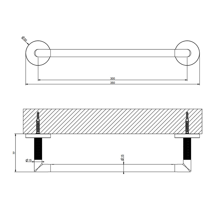 Gessi Anello полотенцедержатель 30 см, цвет: хром - Gidratop.ru изображение