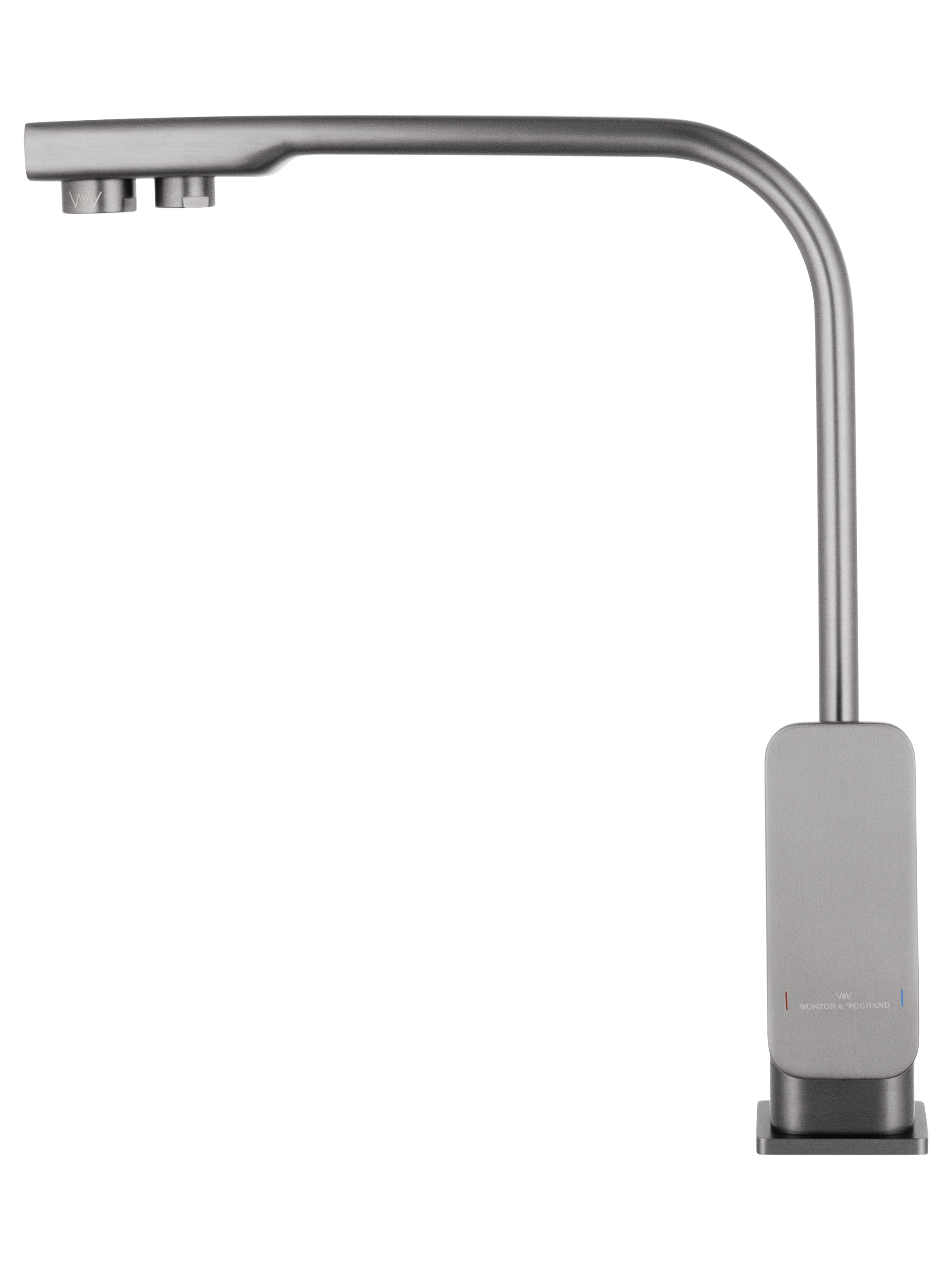 Смеситель для кухни с подключением фильтра WONZON & WOGHAND, Темный графит (WW-88458004-BGM) - Gidratop.ru изображение