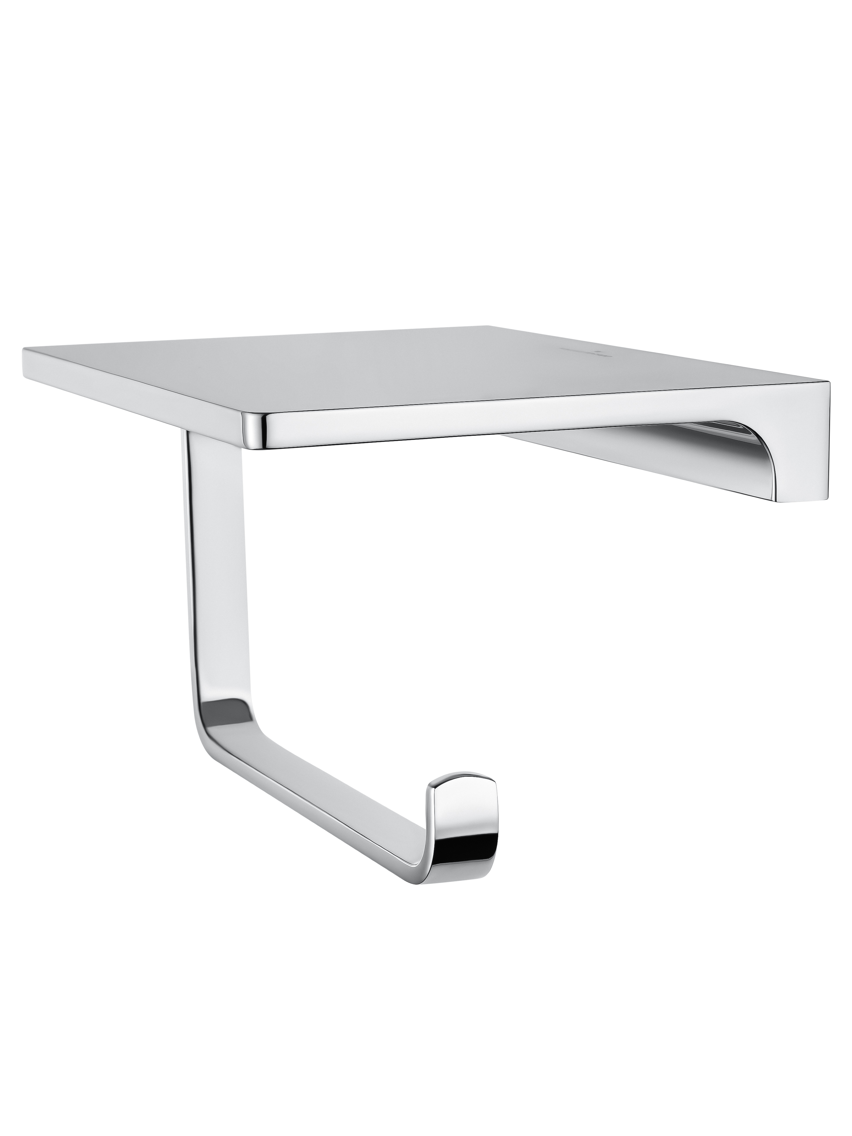 Держатель для туалетной бумаги с полкой WONZON & WOGHAND ECLIPSE, Хром (WW-9126-CR) - Gidratop.ru изображение