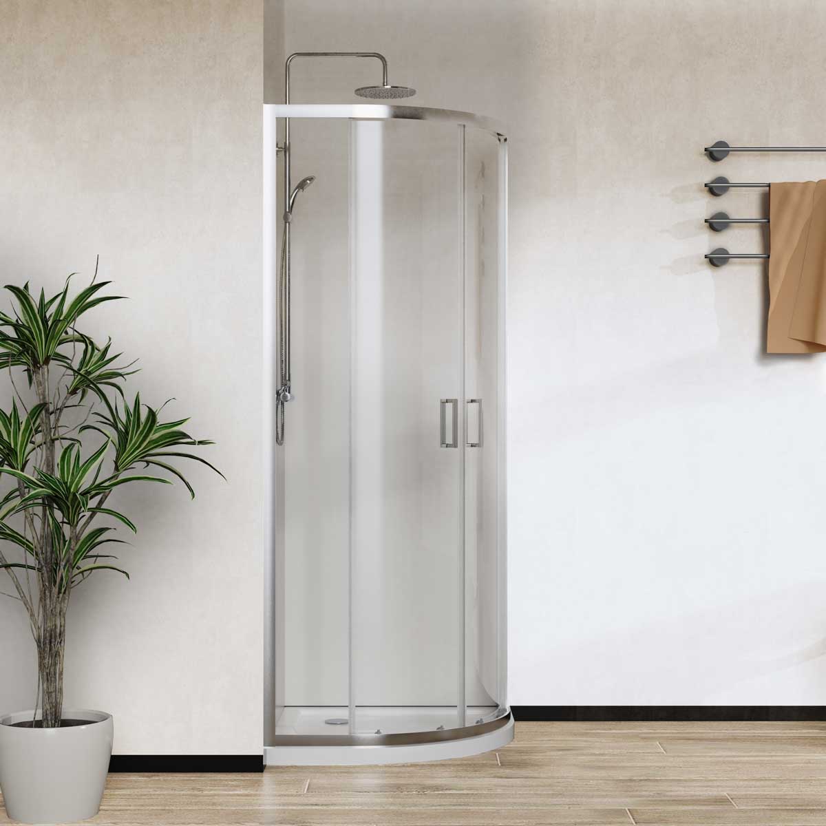 Душевой уголок City VSQ-5CT900CL, 900*900, хром, стекло прозрачное - Gidratop.ru изображение