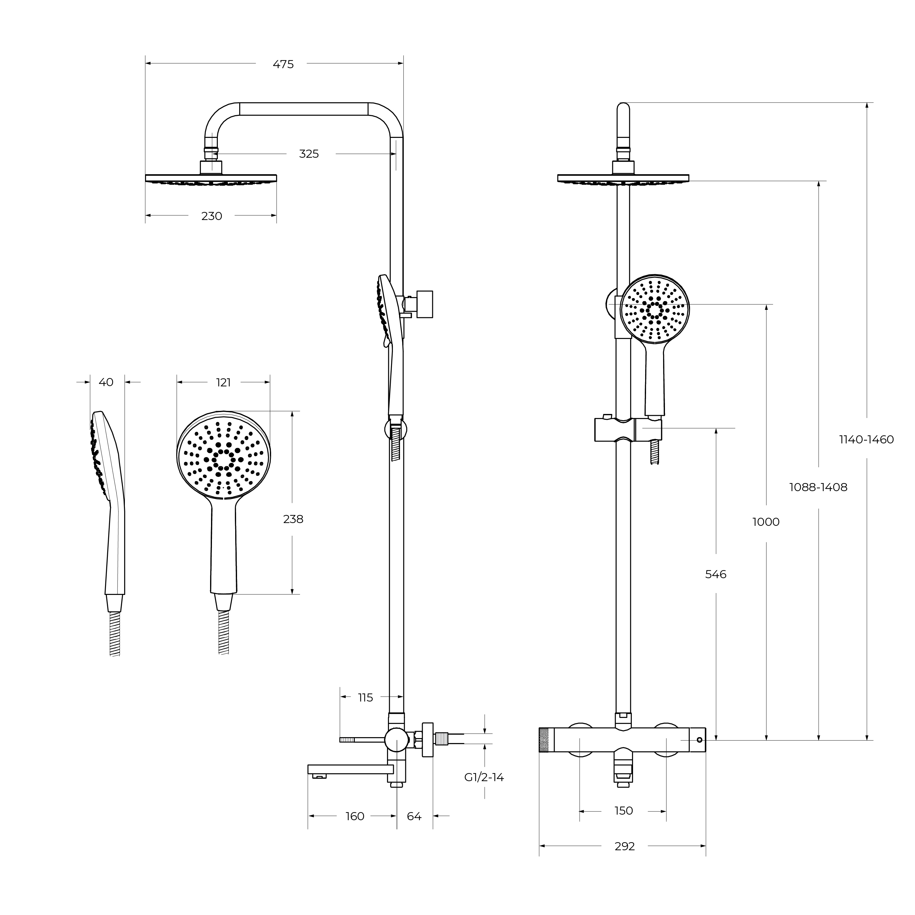 RELAX-CVD-IN Душевая стойка со смесителем и изливом, сатин - Gidratop.ru изображение