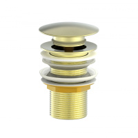 Донный клапан для раковины 1 1/4 WONZON & WOGHAND, Брашированное золото (WW-88SS02-BG) - Gidratop.ru изображение