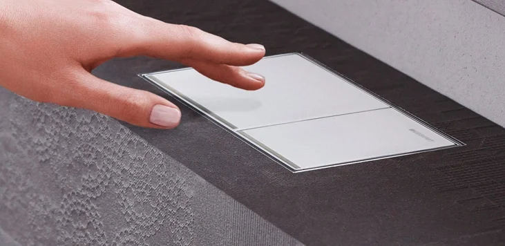 Клавиша Geberit Omega Type 60 115.081.SI.1, белое стекло - Gidratop.ru изображение