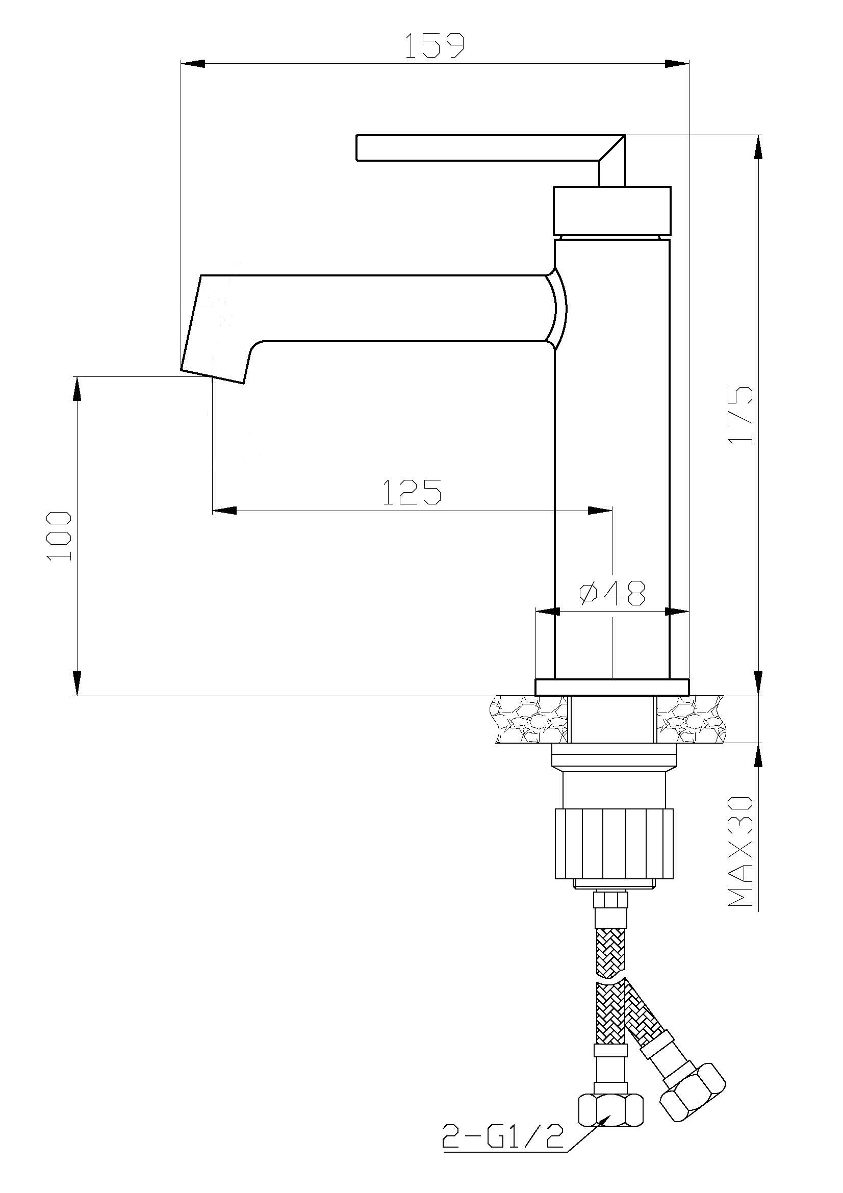 ACQUA Смеситель для раковины без донного клапана, хром ACQUA-LVM-CRM - Gidratop.ru изображение
