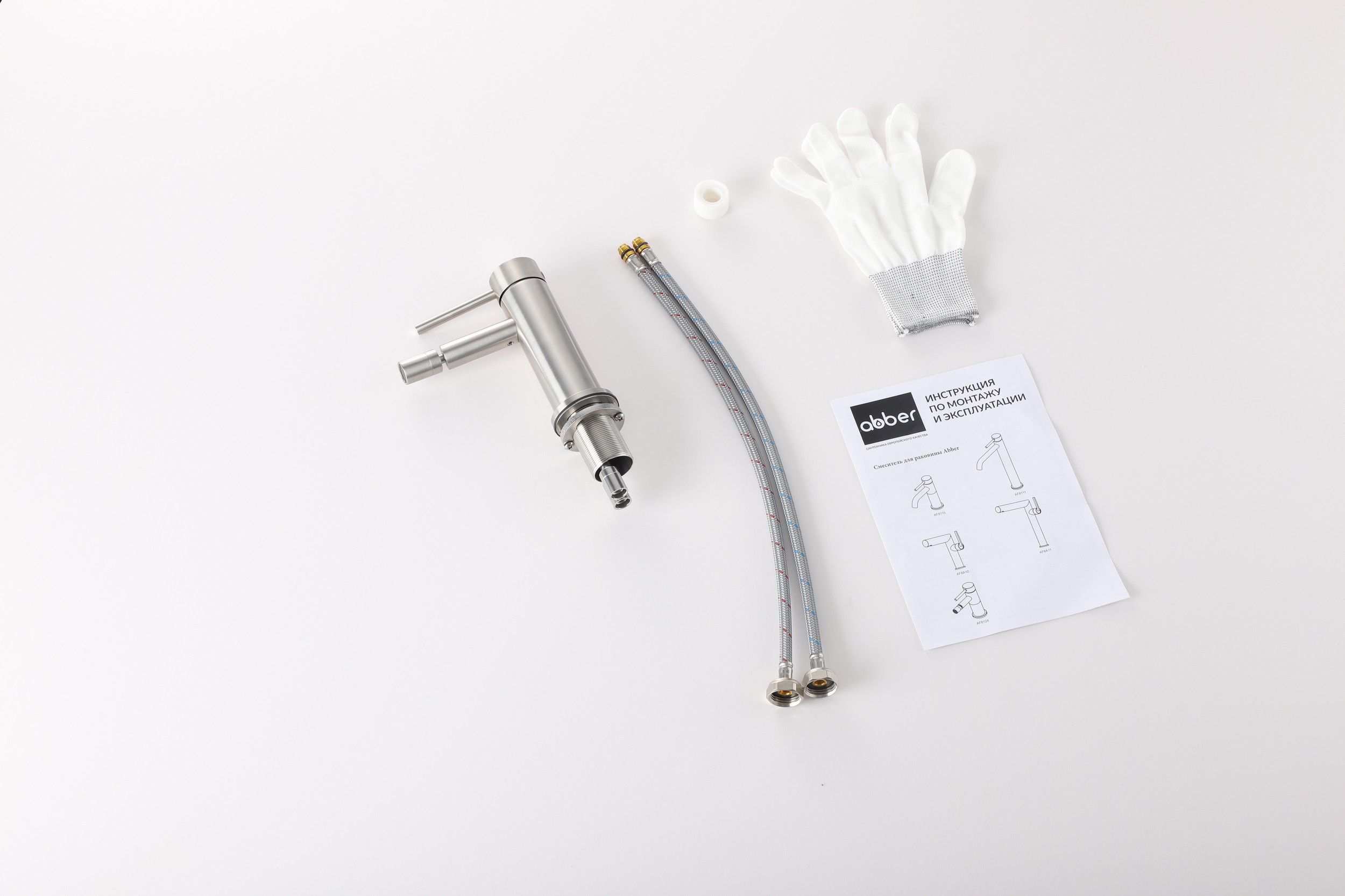 Смеситель ABBER Wasser Kreis 316 AF8124BST для биде, сталь брашированная - Gidratop.ru изображение