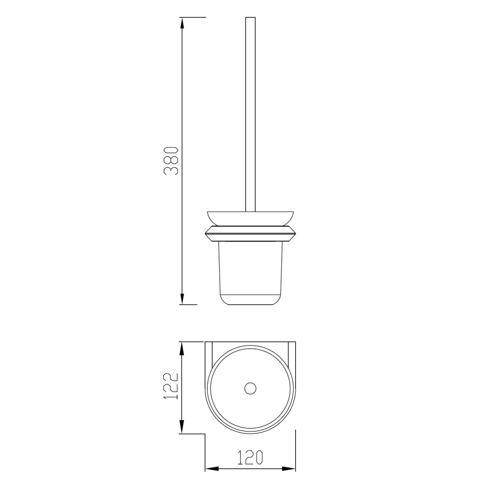 Щетка для туалета ABBER Nord AA1532B черный матовый - Gidratop.ru изображение