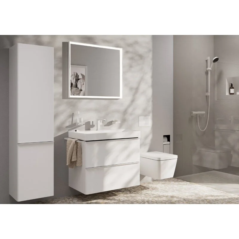 Смеситель для раковины Hansgrohe Tecturis E 73023700, с донным клапаном, цвет белый матовый - Gidratop.ru изображение