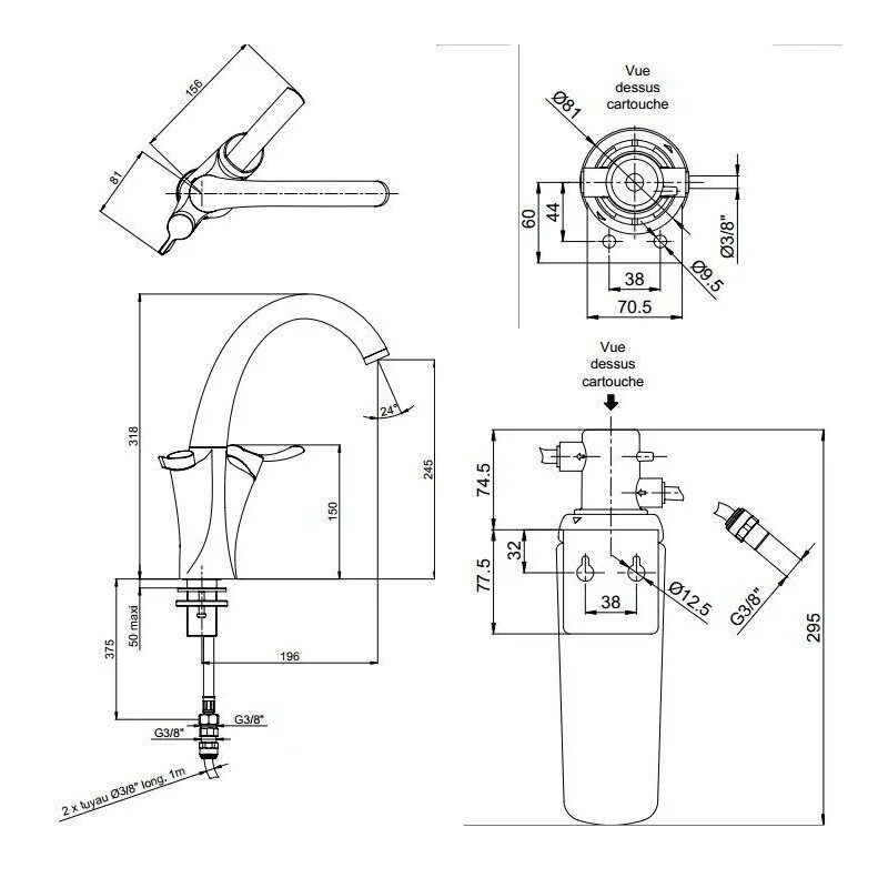 Фильтр сменный Jacob Delafon E77685-NF для смесителя Carafe E18865 - Gidratop.ru изображение