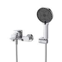 MARINO Смеситель для ванны и душа в комплекте с ручным душем, шлангом и держателем, хром MARINO-VASM-CRM - Gidratop.ru изображение