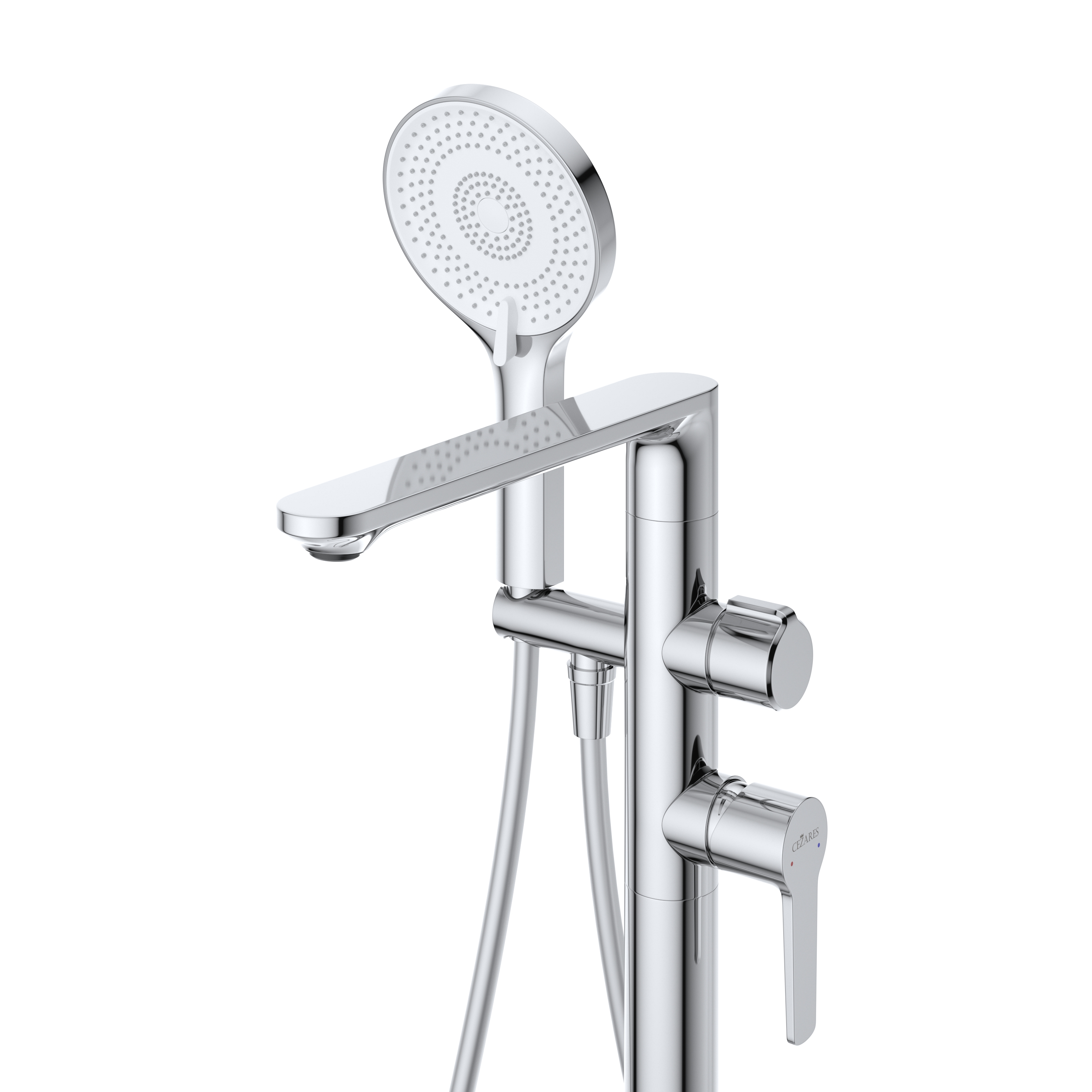 LUX-VDP-01 Напольный смеситель для ванны, хром - Gidratop.ru изображение