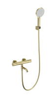 Смеситель для ванны с душем и термостатом WONZON & WOGHAND INN 1, Брашированное золото (WW-B3013-A1-BG) - Gidratop.ru изображение
