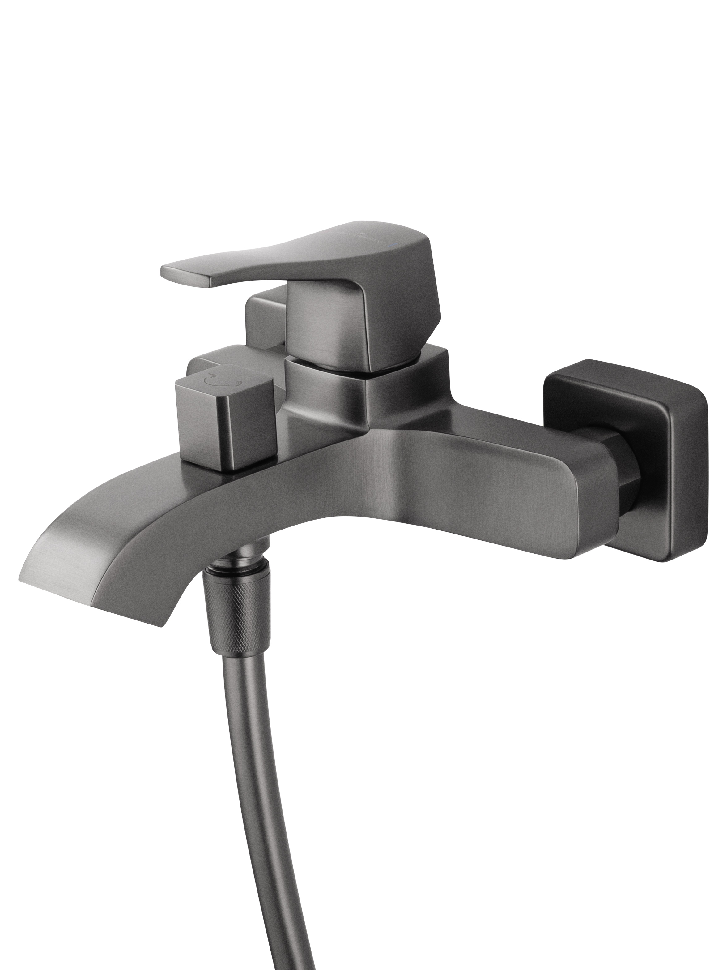 Смеситель для ванны с душем WONZON & WOGHAND FLEX, Темный графит (WW-88037072-BGM) - Gidratop.ru изображение