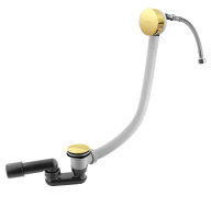 CZR-B-STW-03/24 Слив перелив с наполнением ванны через перелив золото 24 карат - Gidratop.ru изображение