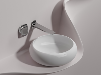 Умывальник чаша накладная круглая (цвет Белый Матовый) Element 360x360x120мм - Gidratop.ru изображение