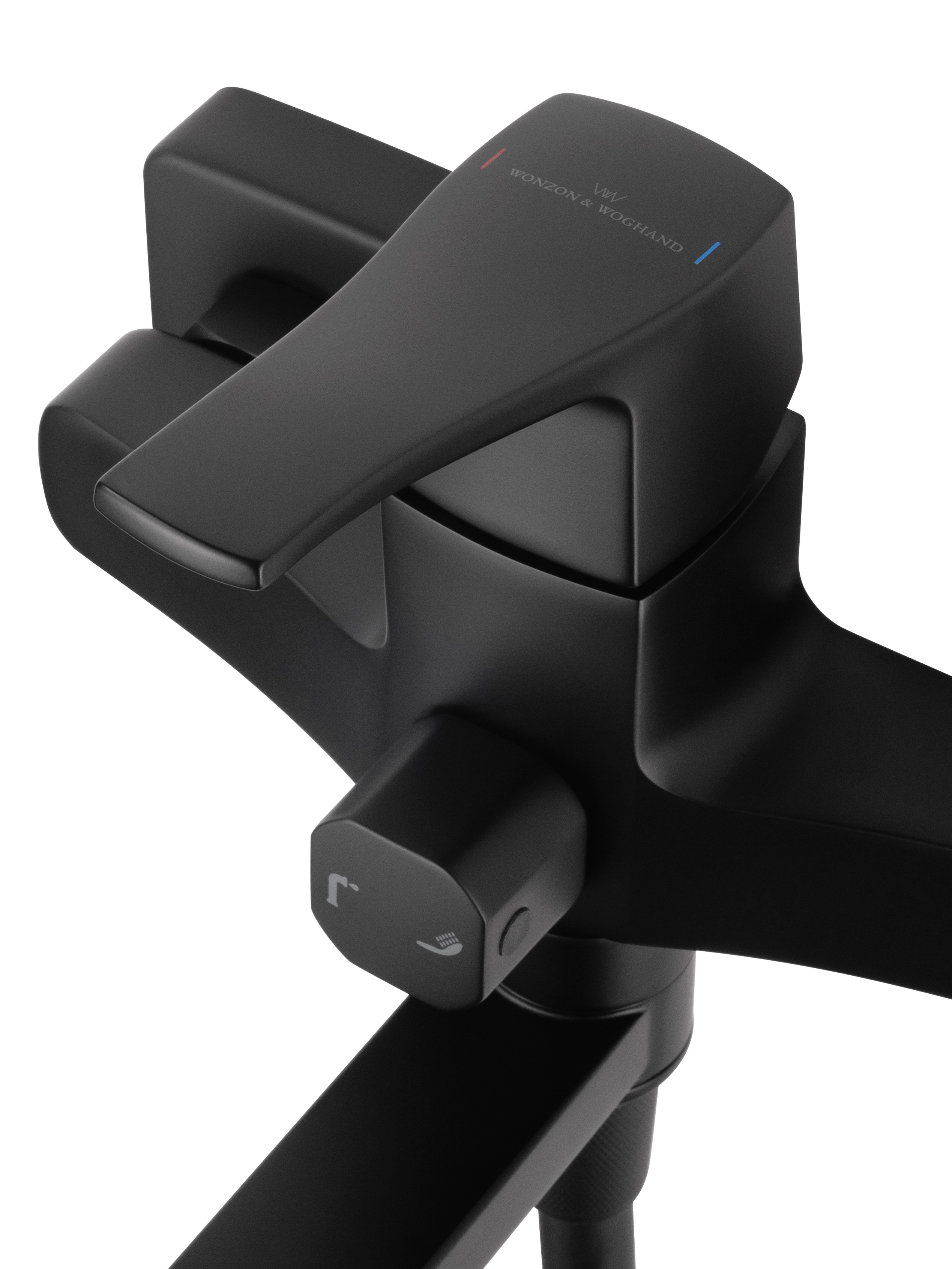 Смеситель для ванны WONZON & WOGHAND FLEX, Черный матовый (WW-639906-MB) - Gidratop.ru изображение