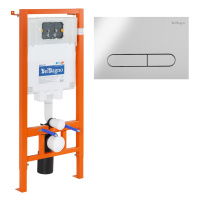 Комплект 2 в 1  Система инсталляции для унитазов BelBagno BB002-80  с кнопкой смыва BB005-PR-CHROME - Gidratop.ru изображение