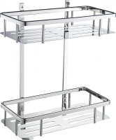 Полка для ванной 2-х ярусная WONZON & WOGHAND, Хром (WW-4141) - Gidratop.ru изображение