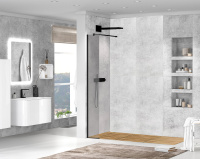 душевая перегородка CEZARES LIBERTA-L-1-25-GR-NERO - Gidratop.ru изображение